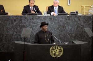 Nigerian President, Goodluck Ebele Jonathan Addressing UN General Assembly