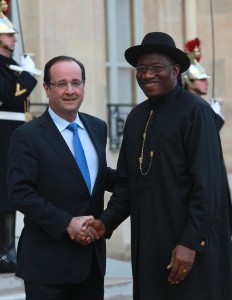 France’s President Francois Hollande and President Goodluck Jonathan