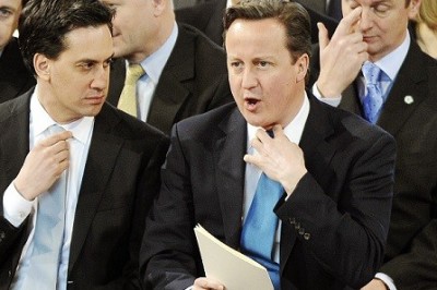 David Cameron and Miliband