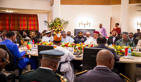 President Muhammadu Buhari, Meeting with heads states of Multi-national Forces