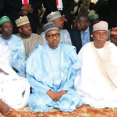 Buhari and Saraki at eid ground