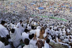 File photo: pilgrims on arafat