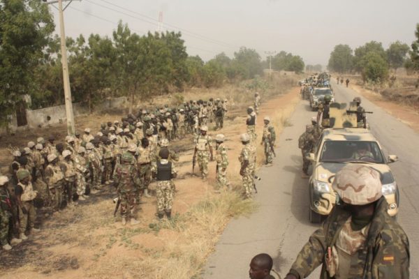 Nigerian troops in sambisa forest | Photo credit: Buznigeria