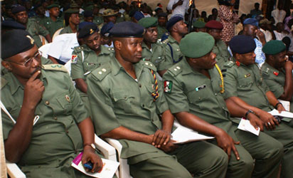 File photo: Some Nigeria's Army Officers