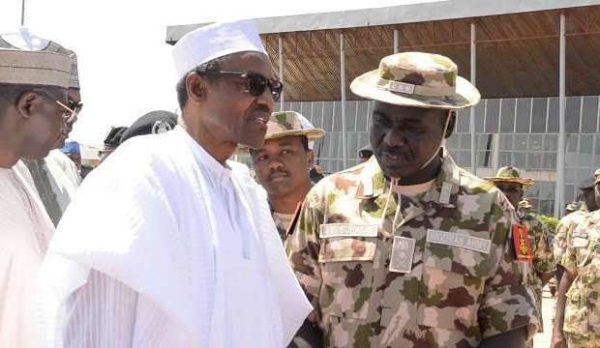 President Muhammadu Buhari and Chief of Army staff, Lt. Tukur Yusuf Burtai