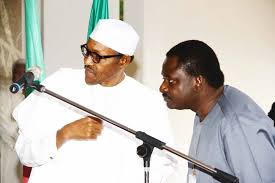 File photo: President Muhammadu Buhari and Special Adviser to the President on Media, Femi Adesina
