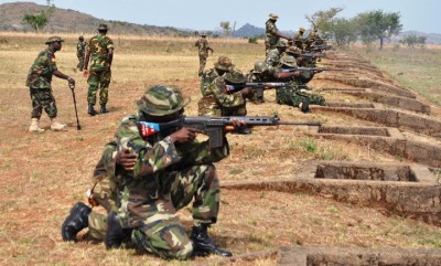 Soldiers at war with Boko Haram