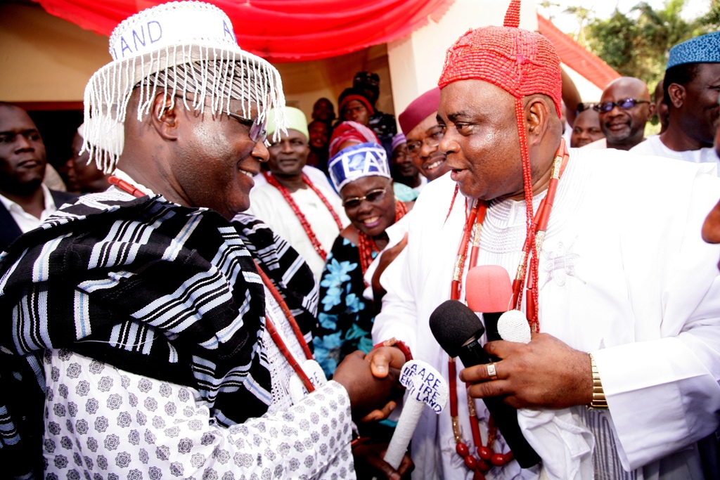 Atiku Abubakar Becomes Aare Of Ekiti Land
