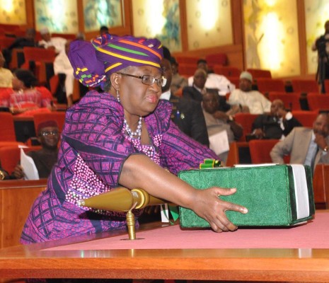 File photo: Financial Minister, Okonjo Iweala presenting Budget to the national Assembly