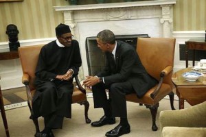 Nigeria President, Muhammadu Buhari and His US Counterpart, Barack Obama Meeting at the White House