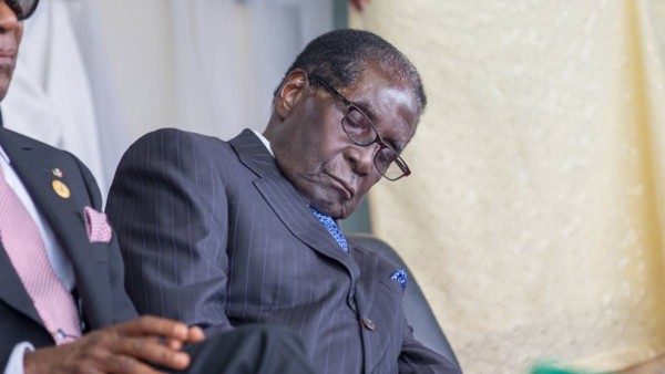 Mugabe sleeping