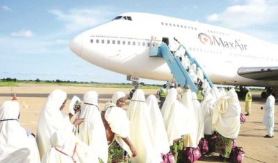 Airlift of pilgrims