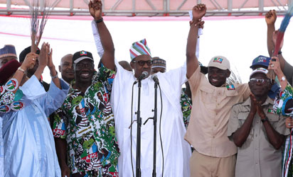 Edo Gubernatorial Poll: Buhari Storms Benin, Sells Obaseki’s Candidacy