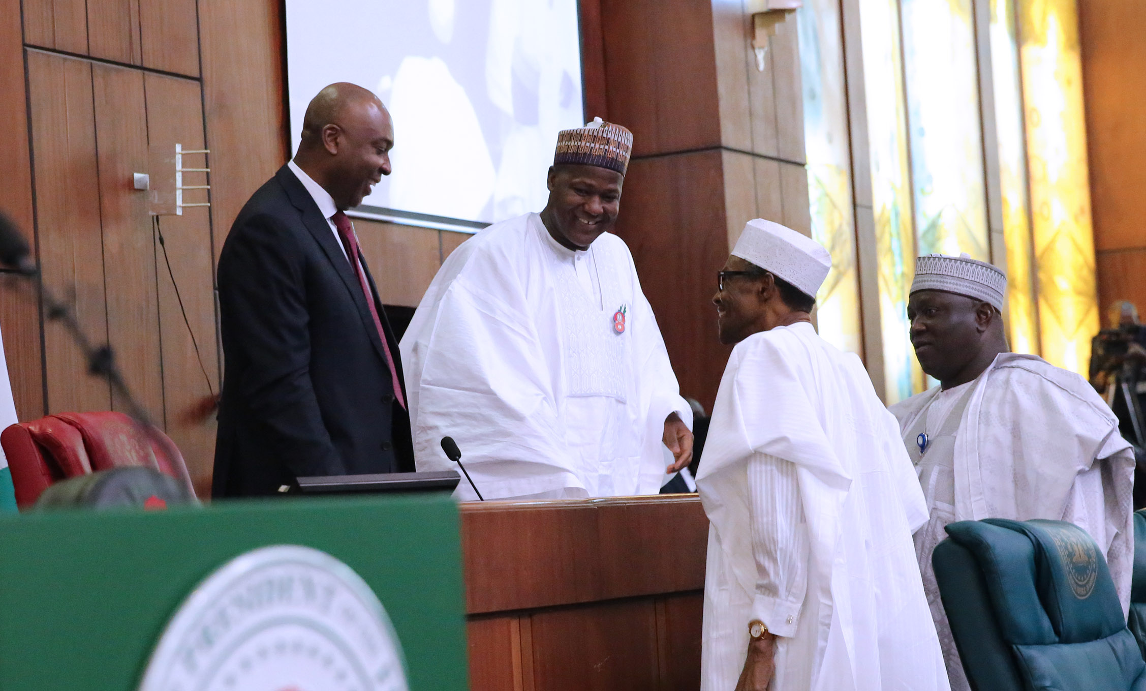 Buhari In Banters With National Assembly Chiefs