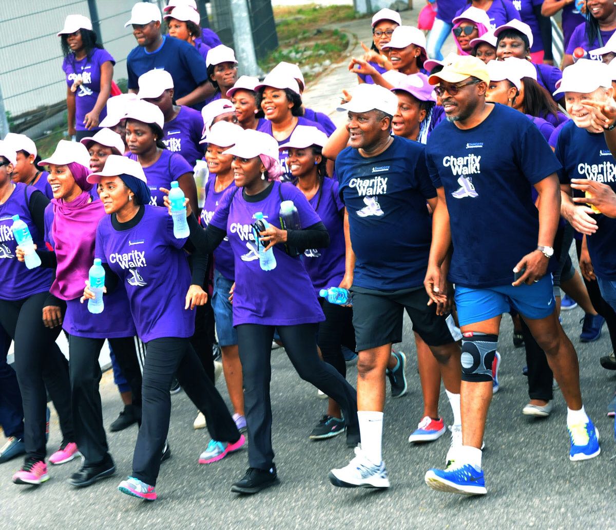 The Rich Also Trek: Aliko Dangote In Charity Walk
