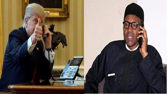 Buhari Speaks To Trump On Phone From London