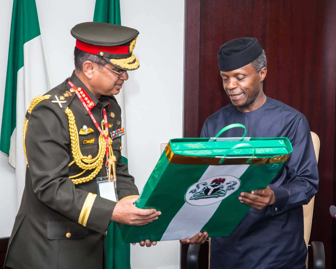 Bangladesh Army Chief With Osinbajo In Aso Rock