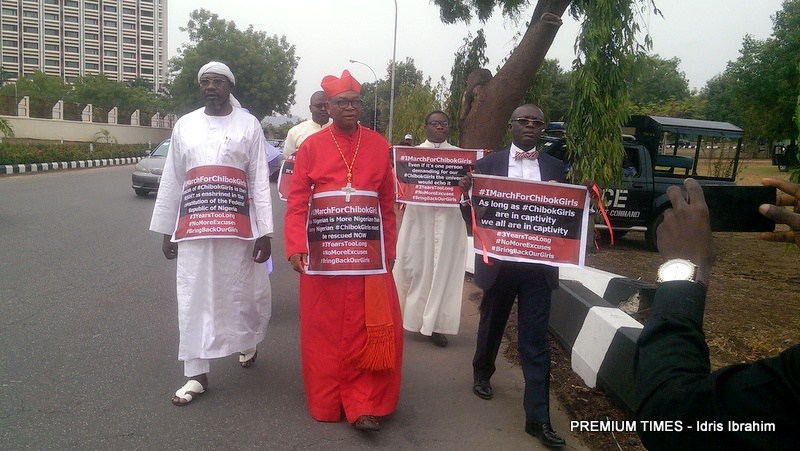 Archbishop Onaiyekan, Chief Imam Of Apo, Others March For Chibok Girls