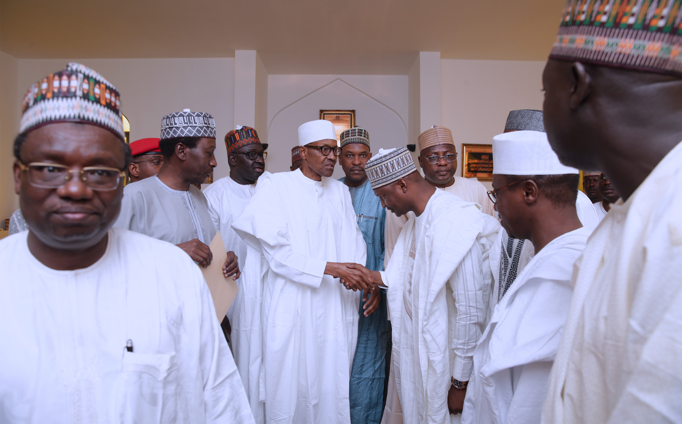 President Buhari Throws Banters In Aso Rock