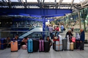 British Airway stranded passengers in London