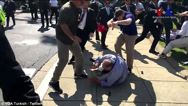 Violent Protest Greets Visit Of Turkish President, Erdogan To White House In US