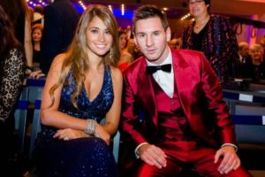 Lionel Messi and wife