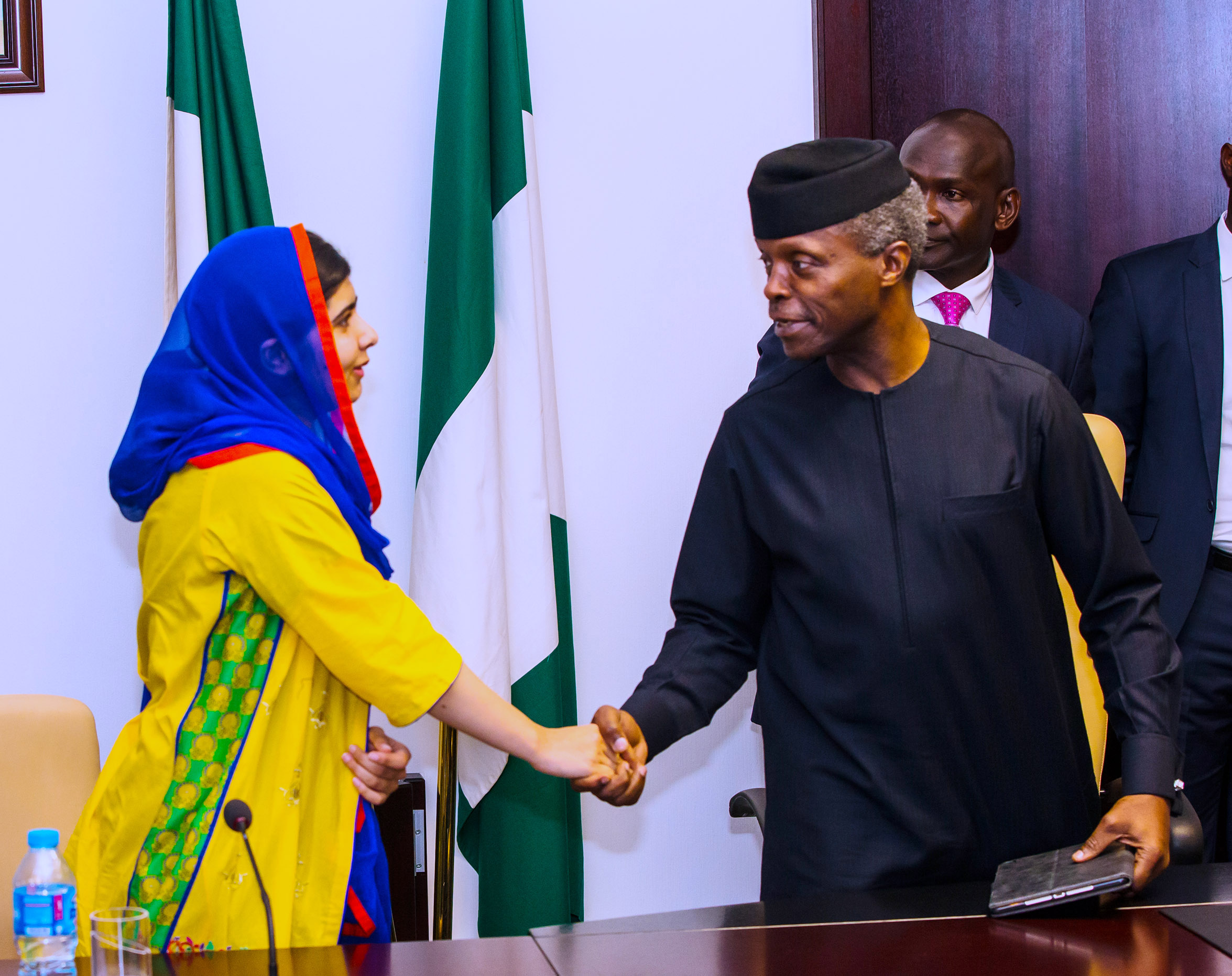 Osinbajo Welcomes Malala To Aso Rock