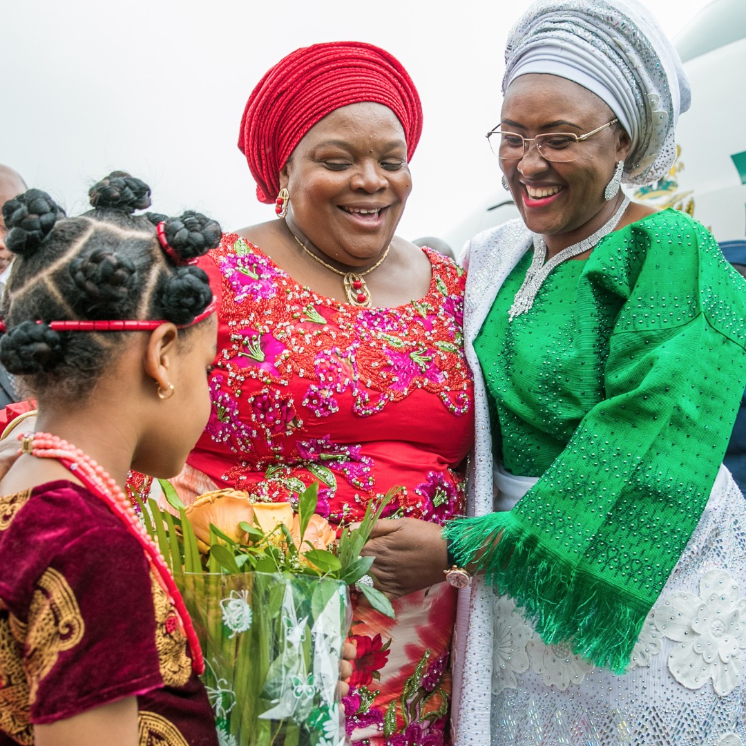 Owerri Embrace Between Aisha Buhari And Nneoma Okorocha