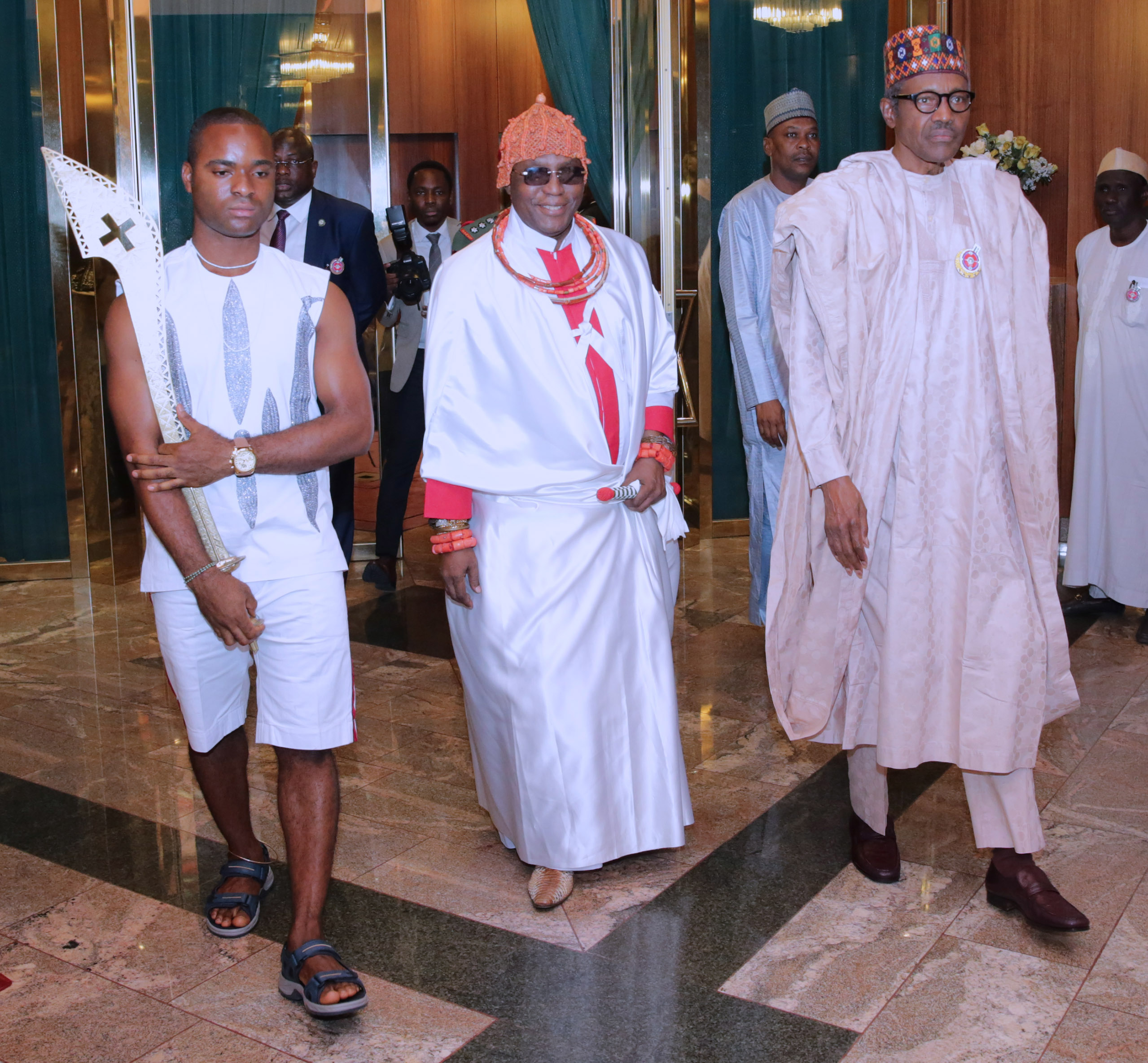 Benin Kingdom Storms Aso Rock, Abuja