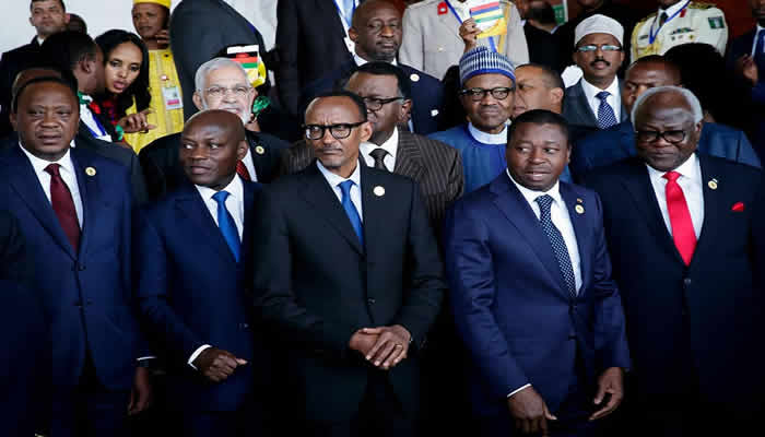 African Leaders at AU summit in Addis Ababa, Ethiopia