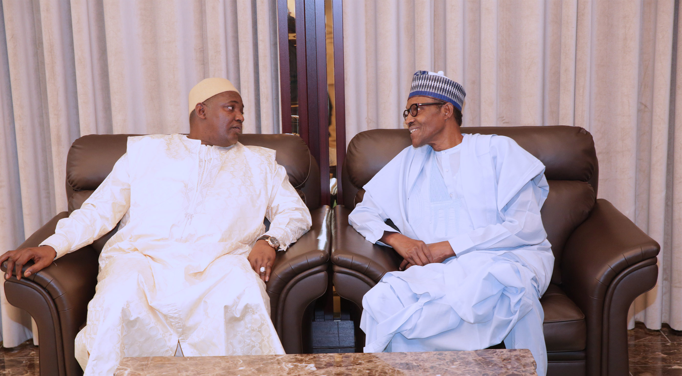 Buhari Welcomes Grateful Barrow