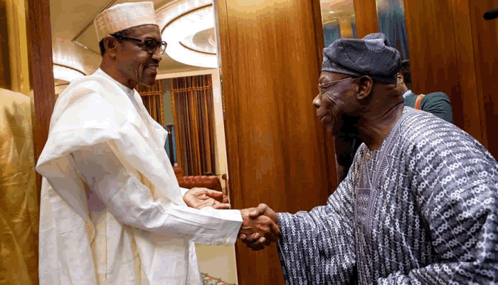 Chief Olusegun Obasanjo and President Muhammadu Buhari