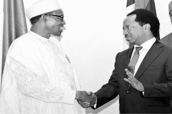 File photo: President Muhammadu Buhari and Sen. Shehu Sani