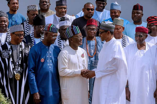 President Muhammadu Buhari met with Benue elders earlier today at the Aso Villa, Abuja