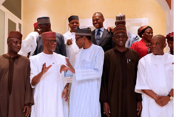 President Muhammadu a group of APC Chieftains to dinner at the State House