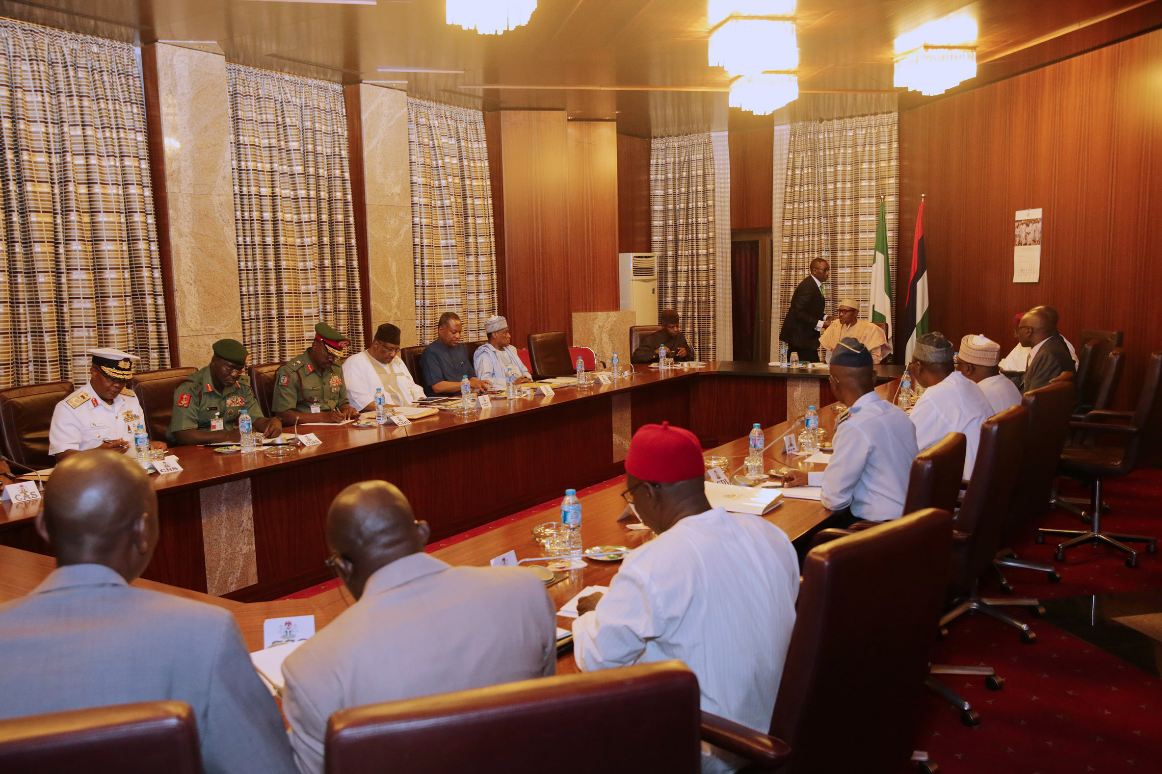 President Buhari , Security Chiefs Put Heads Together