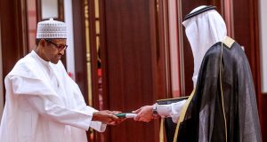 Saudi Ambassador, Others Present Certificates To Buhari