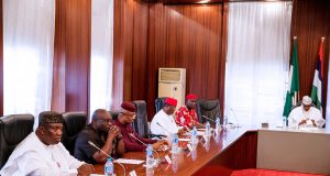 Southeast Governors Storm Aso Rock, Thank Buhari Over Award Of Second Niger Bridge Contract