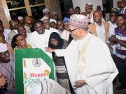 Journalists Celebrate With Buhari At 76