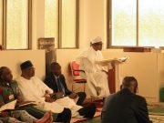 Buhari, With Holy Qur’an, At Presidential Villa’s Mosque Tafsir