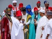 Second Term: Kogi Traditional Rulers Storm Aso Rock To Beg Buhari To Support Yahaya Bello