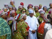 Buhari, Women-Friendly President Surrounded By Women
