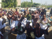 Aged Women, Beneficiaries Of Detained Sowore, Strike Half Naked In Abuja