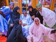 President Buhari, Wife And Children In Sallah Mood