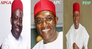 Anambra Guber: Soludo Of APGA, Andy Uba Of APC, Ozigbo Of PDP Slug It Out Nov 6