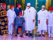 Nnamdi Kanu: Chief Mbazulike Storms Aso Rock With Others, Begs Buhari To Quench Fire Burning In East