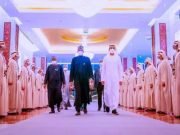 Buhari Joins Hundreds In Prayers For Late UAE President In Abu Dhabi