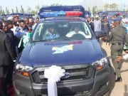 FCT Minister, Muhammad Musa Bello, Drives Police Vehicle
