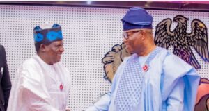 Akpabio Welcomes Ex Minister, Lalong, To Red Chamber Of NASS