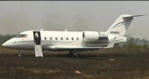 Private Jet, Conveying VIPs, Runs Into A Bush At Oyo Airport
